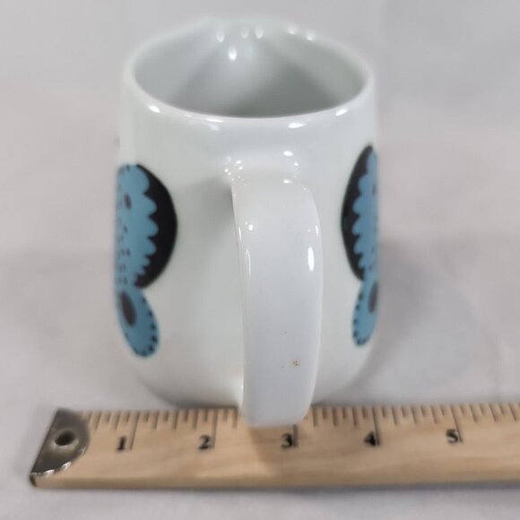 Arabia Made in Finland Butterfly Pitcher Creamer Jug Sport Blue White MCM READ - Picture 11 of 11